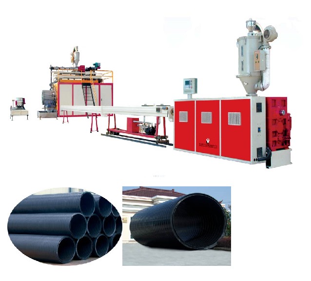 PE large diameter winding pipe production line