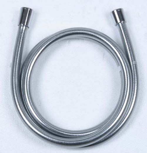 Silver shiny shower hoses