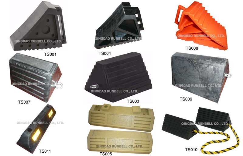 wheel chocks/wheel stoppers/rubber bumpers/rubber docks