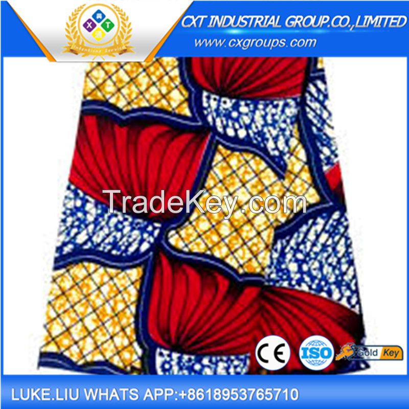 high quality wax print dress designs african fabric  Sanhe Quality Wax