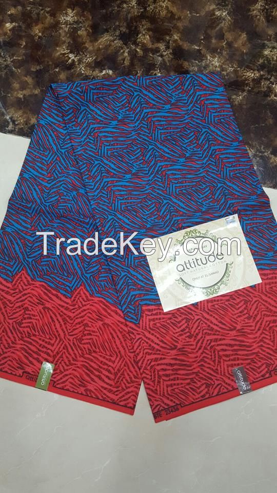 Hot Selling African 100 % Real Wax Cotton Fabric 24*24