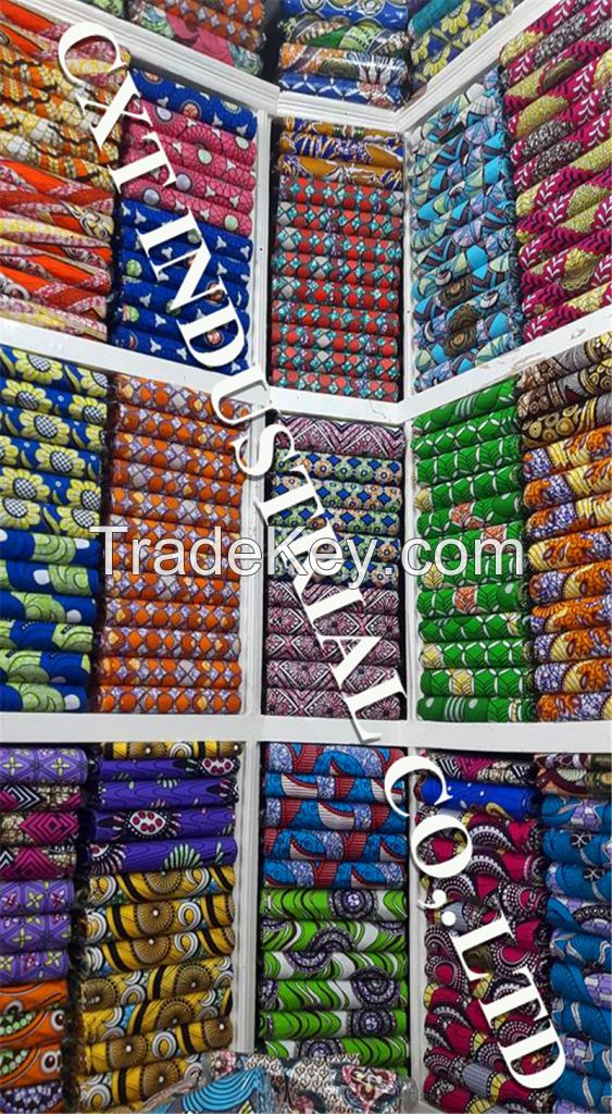 Popular holland dutch wax fabric cotton wax printed fabric for lady
