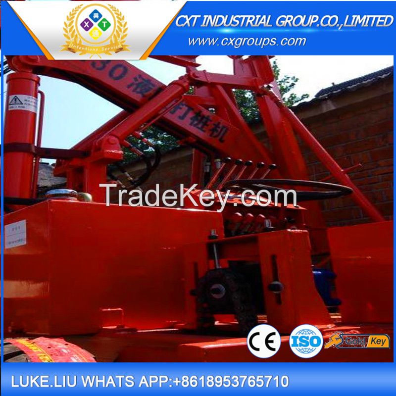 Highway steel Guardrail Post hydraulic Hammer Pile Driver