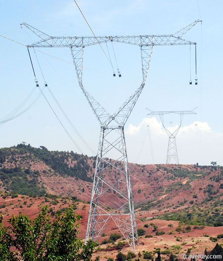 power transmission line steel tower