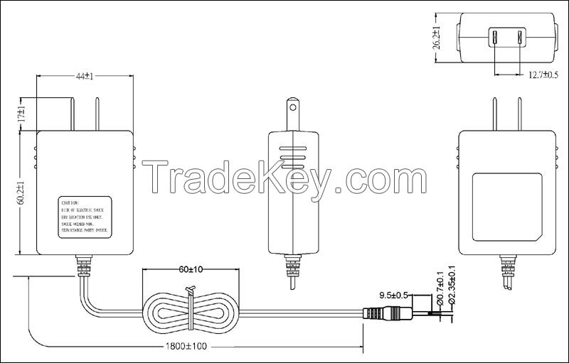 12V 1.5A Power Supply Adapter For CCTV DVR Camera