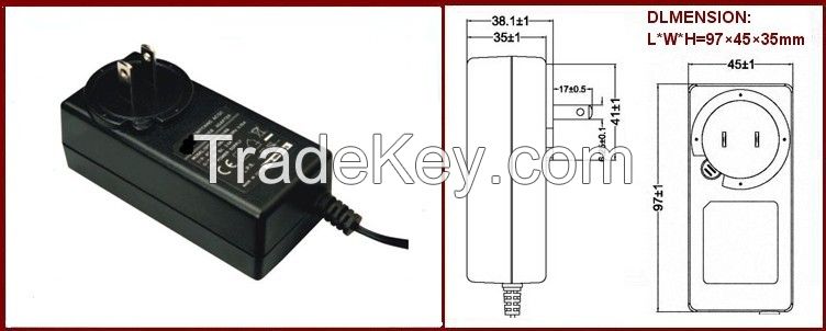 12V2A Power adapter for router/cctv/led lighting