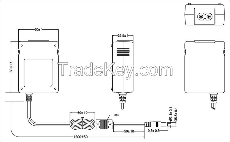 12V1.5A desktop led strip light power supply