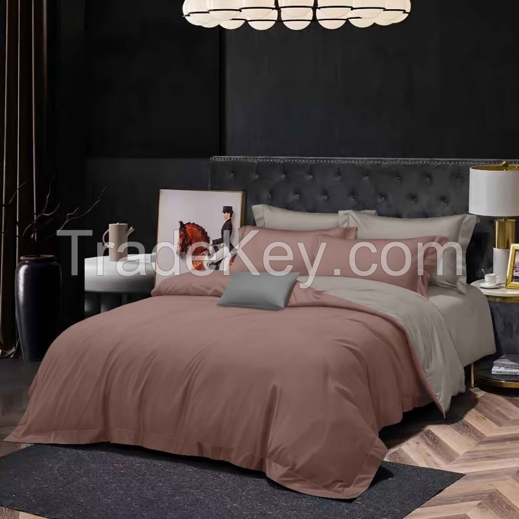 100% polyester double-sided different color bedding set bed set