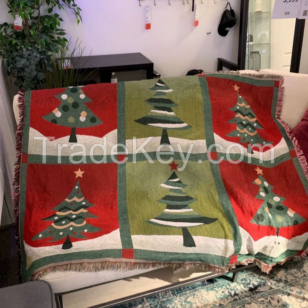 Multifunctional Sofa Cover Throw Blanket With Christmas Tree