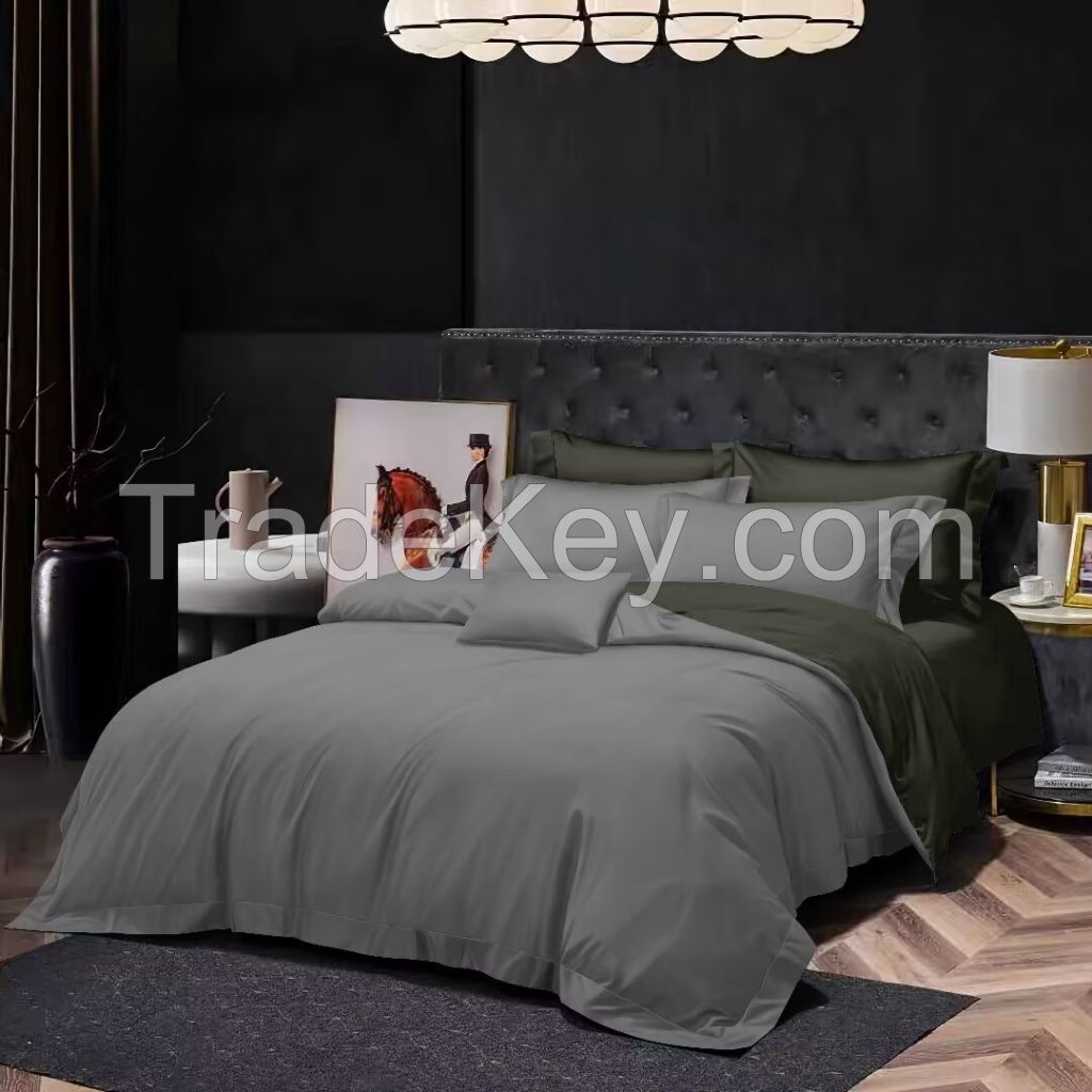 100% polyester double-sided different color bedding set bed set