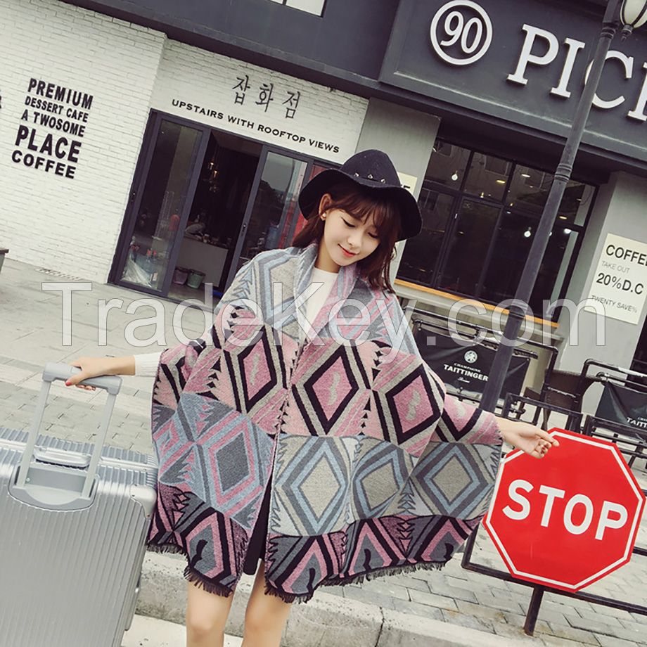 Hot sale 100% Acrylic knitted wool nap cover blanket knitted scarf