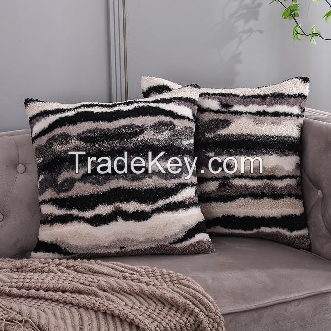 Plush Pillow Case Texture Plush Quicksand Sense Color Pillow Pillow By Wholesale Sofa Pillow Cushion Cover