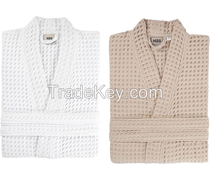100% Cotton White Thick Terry Bathrobe for Women's Sleepwear Spa Beauty 5 Star Hotel Luxury Bath Robes With Logo Embroidered