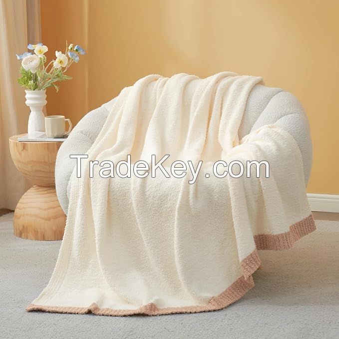 Soft Throw Blanket for Couch Bed Sofa Blanket Microfiber Fluffy Fuzzy Cozy Knit Throws for Women Mothers Birthday Gifts