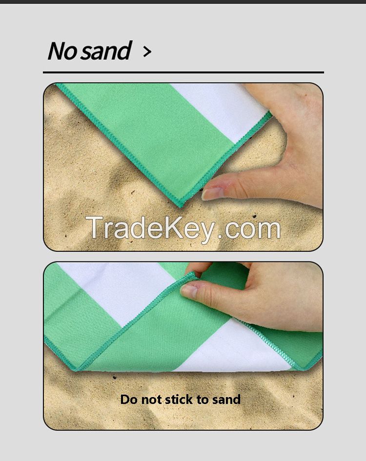 Strip Printing Beach Towel Custom Pattern quick-drying absorbent Striped and Jacquard Pattern Large Luxury Turkish Beach Towel
