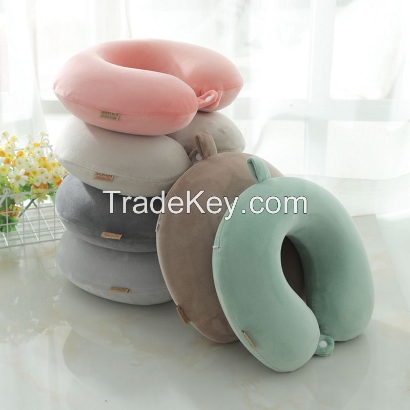 Wholesale Cheap Spot Goods Soft Memory Foam Car Travel Neck Pillow Skin Friendly Breathable Neck Warp Support Travel Pillow
