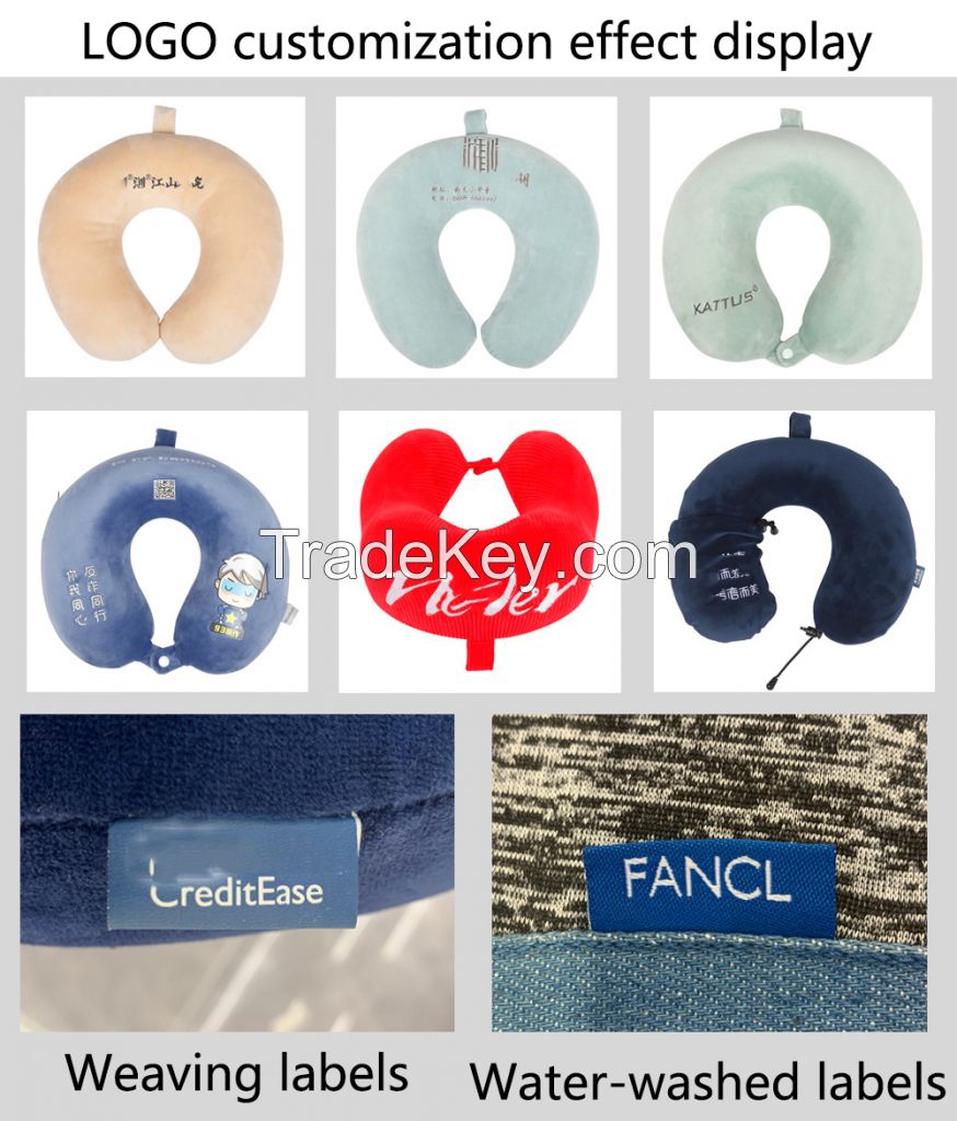 Wholesale Cheap Spot Goods Soft Memory Foam Car Travel Neck Pillow Skin Friendly Breathable Neck Warp Support Travel Pillow