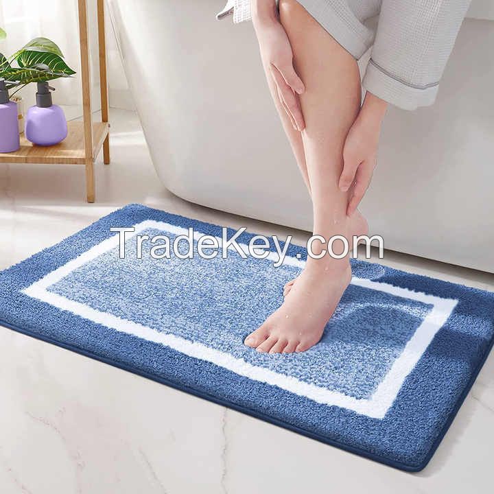 Professional Manufacturer Anti-slip Bath Rug Mat Water-absorbent Bathroom Carpet Shower Bathroom Rug