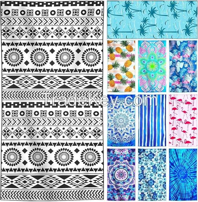 Lightweight Thin Overysized Beach Towel Compact Sandproof Clearance Towels Quick Dry Sand Free Swim Pool Camping Blanket Travel  Towel