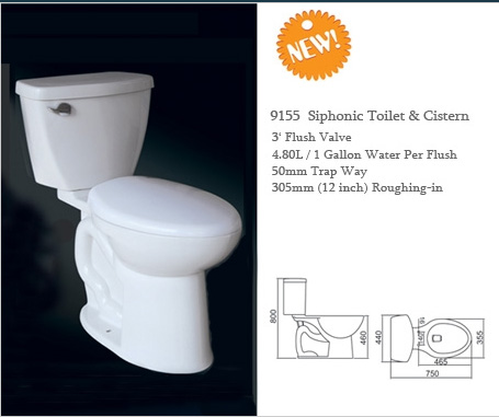 Siphonic toilet &amp; cistern