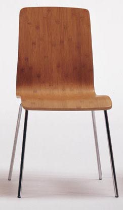 Horizontal-grain Caramel Color Chair