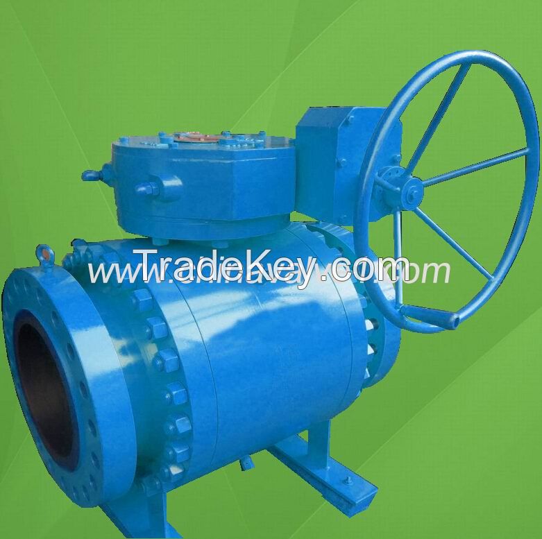 Cast steel trunnion mounted ball valve