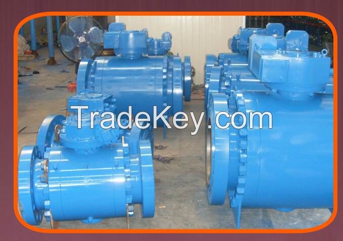 Cast steel trunnion mounted ball valve