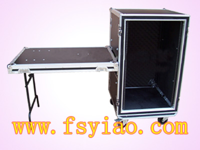 16U Shock mout rack case with stand