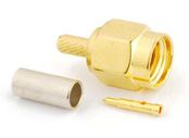 RF Coaxial SMA Straight Male Connectors Crimp for LMR100/RG174/RG316 Cable [P/N: 60-03-1M00-003-1]