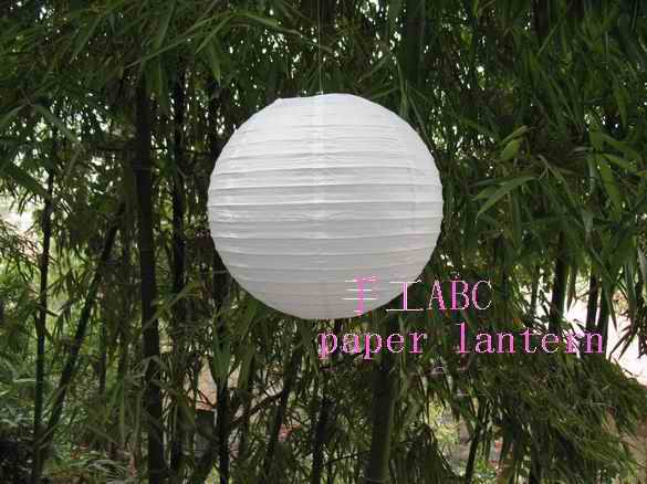 White Chinese Paper Lanterns Wedding Decorations, 8" 10" 12" 14" 16"