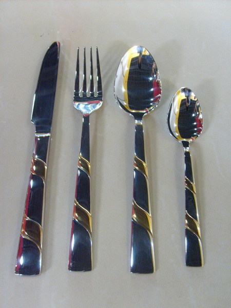 Golden flatware