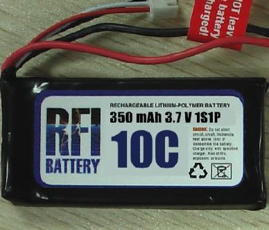 1 Cell 350mAh 3.7V 10 C Li Poly Lithium Batteries