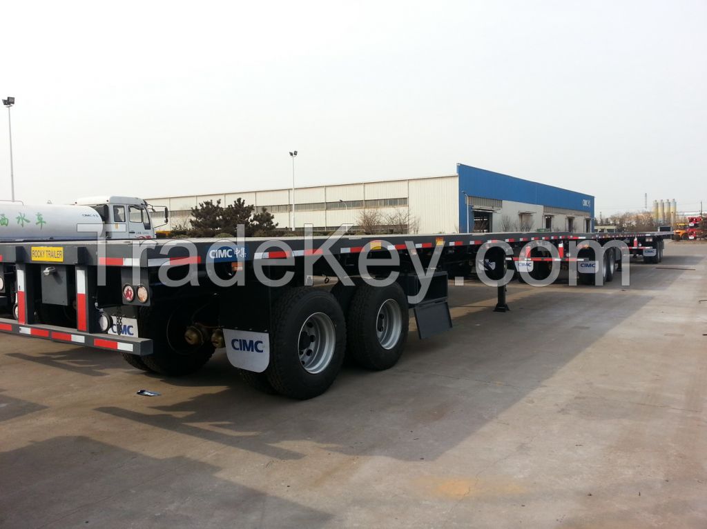 9352TJZPB Flat Bed Container Semi-Trailer-Boggie Suspension