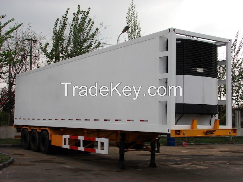 9303XLC-40 Feet  3 axls Koegel FRP+PU+FRP composite Insuated and Refrigerated container box semi-trailer