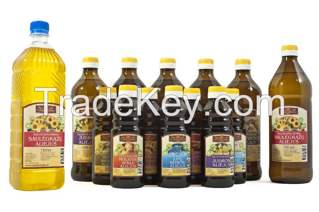 Cold pressed, unrefined oils