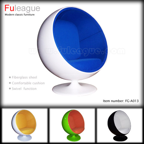 FIBERGLASS BALL CHAIR GLOSSY BALL CHAIR  BALL CHAIR LEATHE BALL CHAIR