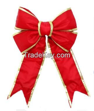 structual 3D red velvet Christmas bow