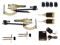 Lambo Door Hinge System, With Hinges and 2-Actuators, 2-Struts