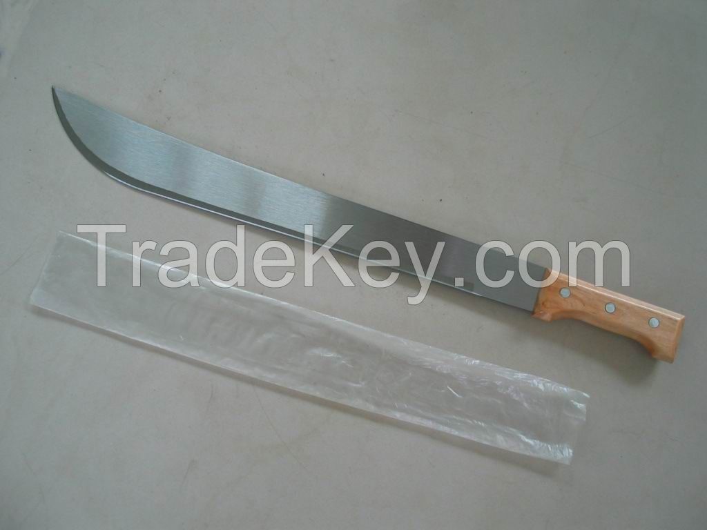 High quality machete knife M205 with wooden plastic handle