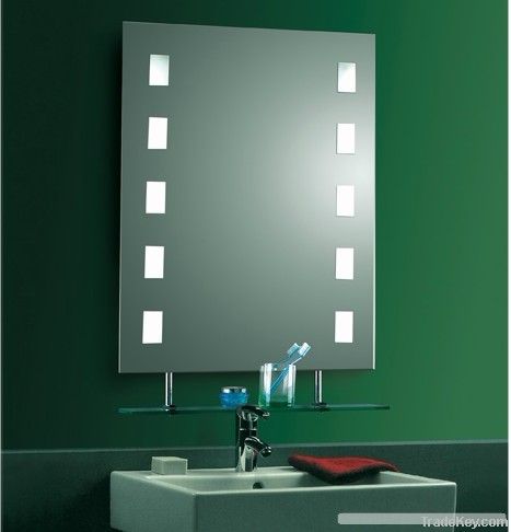 led lighted illuminated backlit bathroom mirror