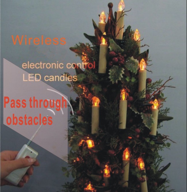 Wireless electronic Remote Control Christmas Candle LED light