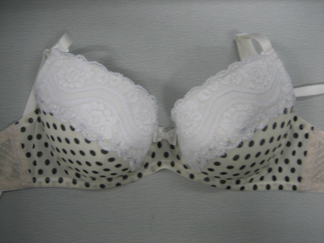 lace bra with dot printing