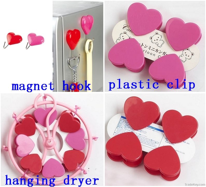 Heart shape clips/magnet hook