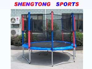 Trampoline With Colorful Safety Enclosure