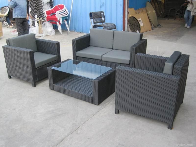 Steel-wicker K/D sofa Set