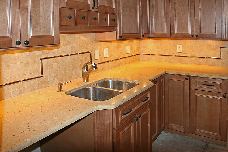 Granite countertop tops