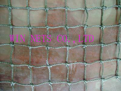 Polyethylene knotted nets