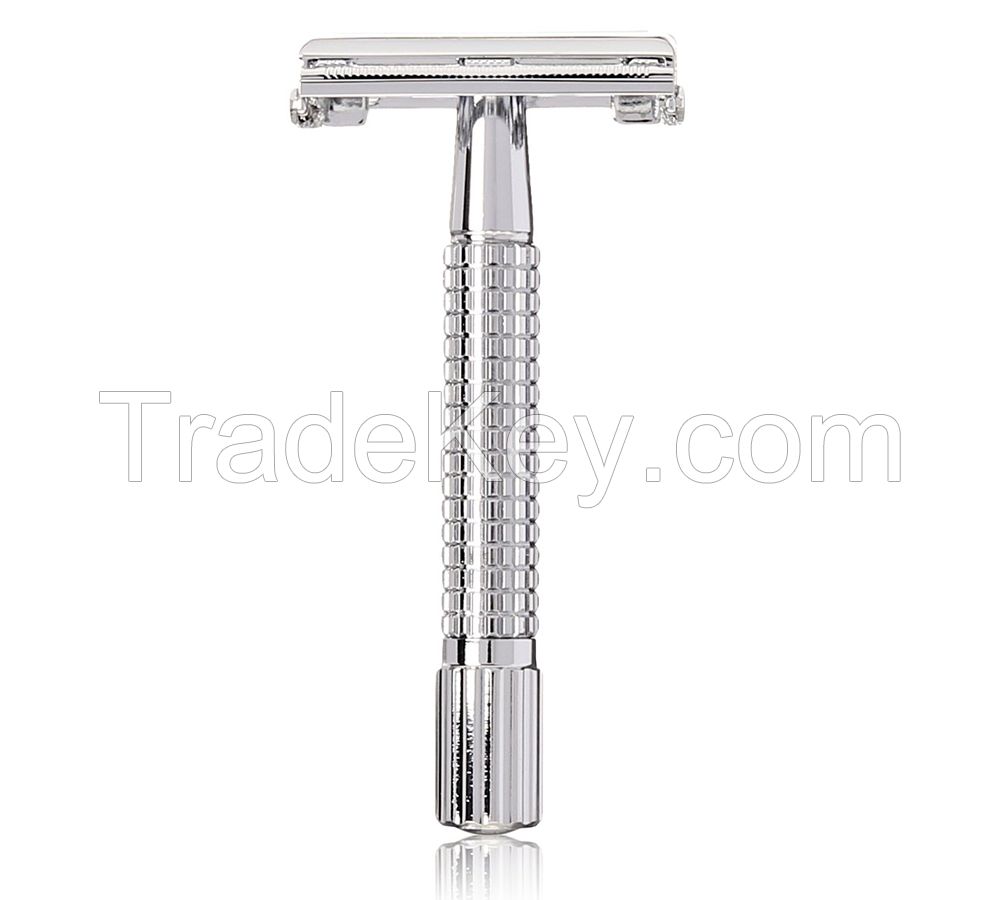 85mm Shaving Razor Safety Razor Chrome Finish Metal Rustproof 10 Years