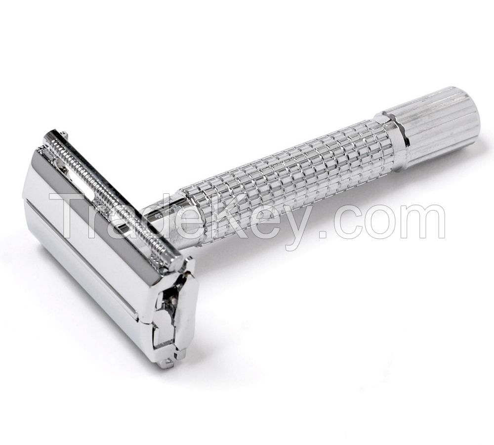 85mm Shaving Razor Safety Razor Chrome Finish Metal Rustproof 10 Years