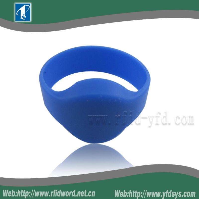 Wholesale 100pcs/lot LF& HF RFID Silicone Wristband Tag 